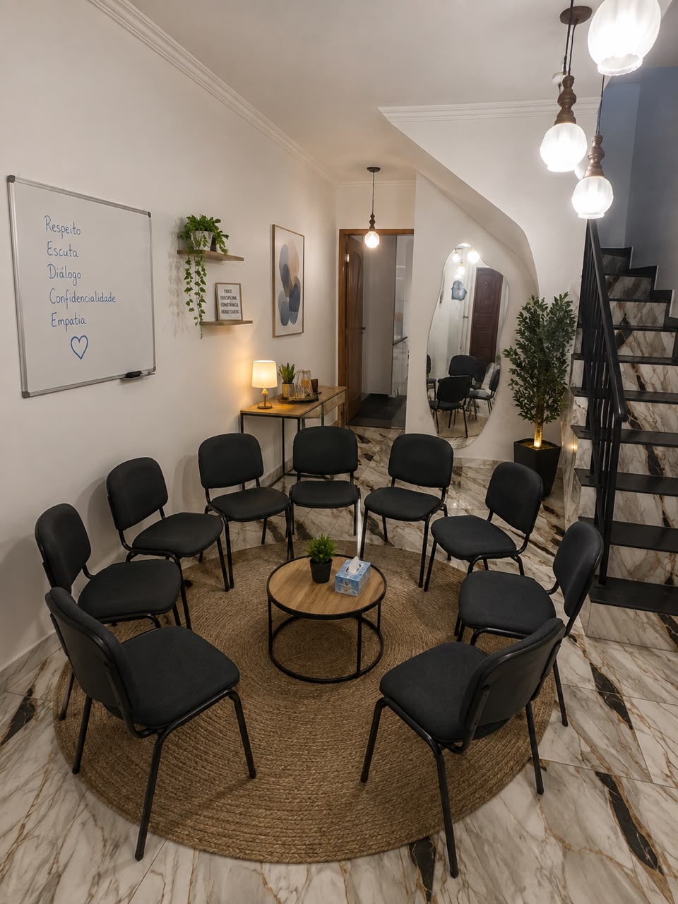 Sala de grupos terapêuticos